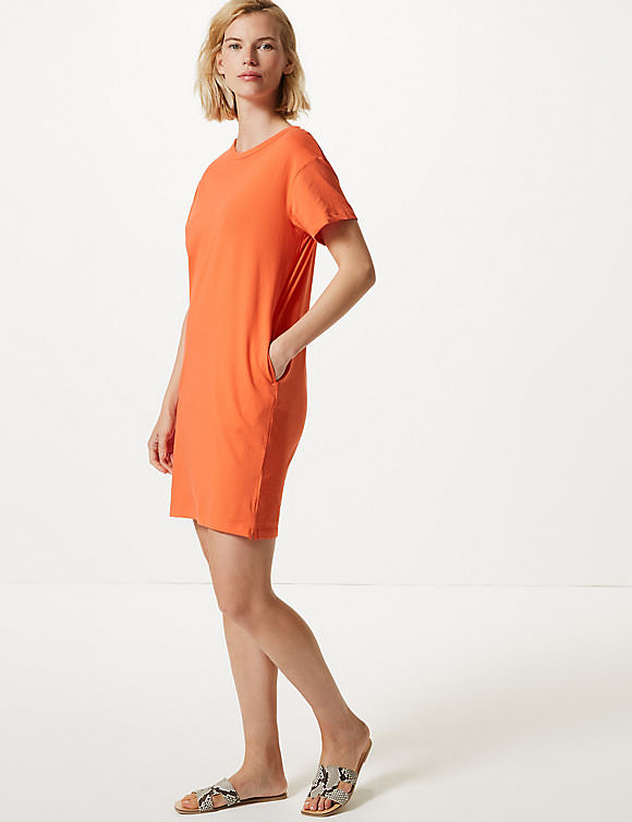 Pure Cotton T-Shirt Dress – with POCKETS!