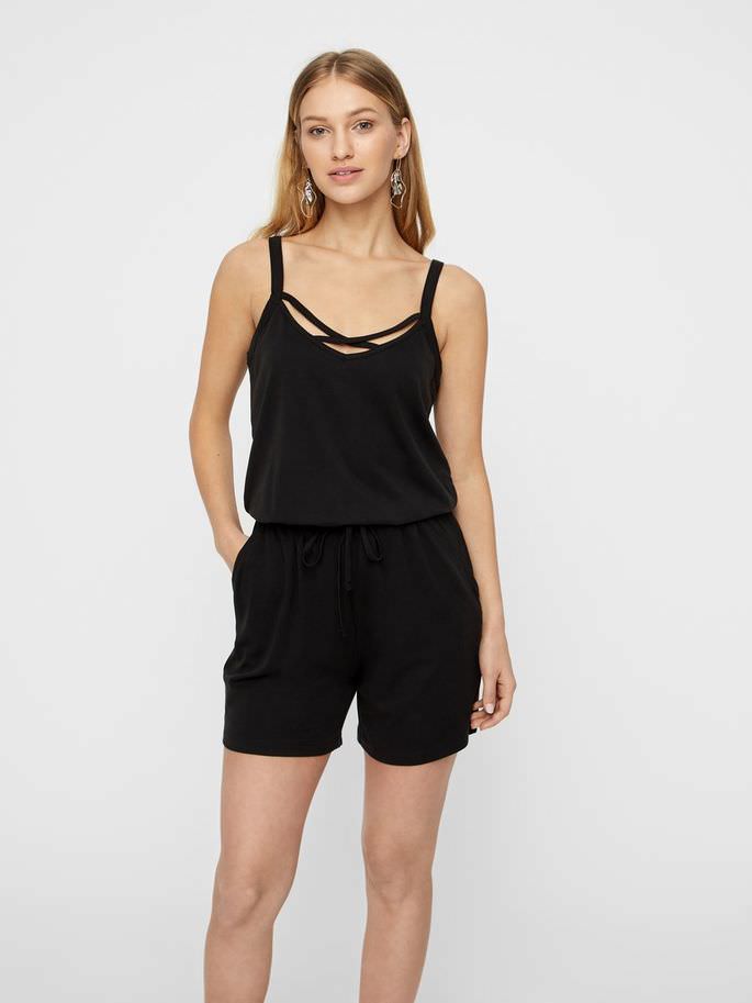 black playsuit with pockets